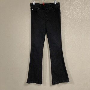 Spanx Jeans Womens L Flare Pull On EveryWear Shaping Stretch Black 20326R 31x32
